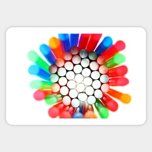 A circle of straws. Sticker